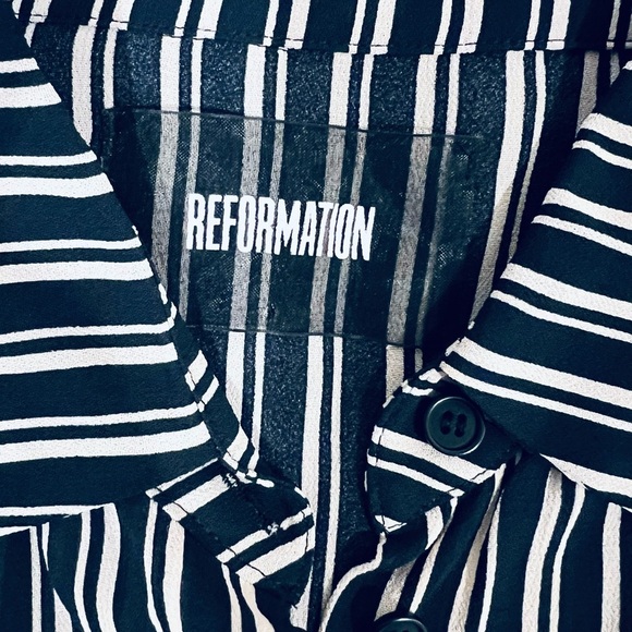 š„Reformation Black and Tan Striped Women's Topš„ Women - Picture 6 of 6